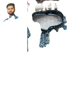 ชุดคุर्ตาผ้าไหมเนื้อหนา แห้งเร็ว ใส่ได้ทุกฤดู ทรงปกติ สำหรับผู้ชาย สวมใส่ในงานพิธีการ งานเลี้ยง งานแต่งงาน ลายปักชิฟฟ์ลี งานปักชิคาน ดีไซน์พิมพ์ลายแบบอินเดีย - Product Image 1