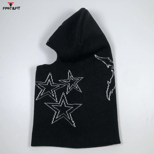 Wholesale High Quality Embroidery Design <b>Sports</b> Daily Use Cycling Windproof Face <b>Mask</b> Fashion Black Custom Balaclava Headwear - Product Image 2