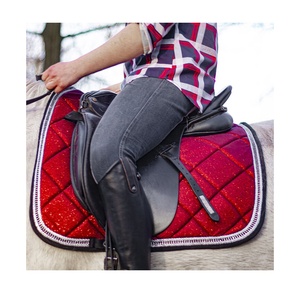 Almohadillas de Montura de Caballo de Alta Calidad con Diseño Occidental Personalizado, Cómodas, con Cuerda de Perlas y Brillo, para Salto - Product Image 5