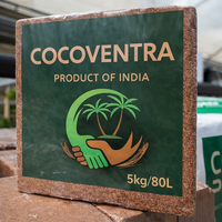 Cocopeat Biologique de Qualité Supérieure 5Kg Bloc Fibre de Coco Biodégradable Écologique Haute Rétention d'Eau Premium
