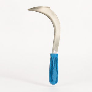 Sépette agricole à lame courbée en acier inoxydable avec manche en plastique de qualité supérieure pour la récolte de l'herbe, des mauvaises herbes et des cultures - Product Image 1