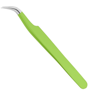 Ensemble de 5 pinces à cils professionnelles en acier inoxydable, pinces de précision pour extensions de cils, pour salon de beauté, maquillage, logo personnalisé OEM - Product Image 5