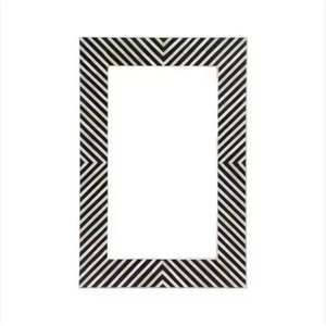 Handcrafted Modern Eco-friendly Bone Inlay <b>Mirror</b> <b>Frame</b> Floral Design Luxury Wall Decor for Bedroom Living Room - Product Image 6