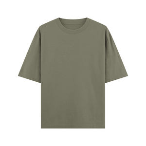 เสื้อยืดเจอร์ซีย์ทรงหลวมระบายอากาศได้ดีสำหรับผู้ชายไซส์ใหญ่ 220 GSM ผ้าฝ้ายหวีอย่างดี ทรงโอเวอร์ไซส์ สไตล์พรีเมียม สตรีทแฟชั่น OEM บังกลาเทศ - Product Image 1