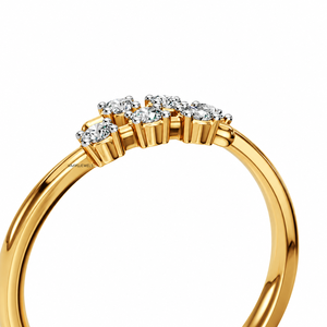 Anillo de Diamante Cultivado en Laboratorio con Diseño Abierto y Moderno para Mujer, Oro de 10K, 14K, 18K, Plata 925, 935, Joyería Fina Minimalista - Product Image 3