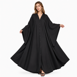 Elegante Kaftan Abaya, Abaya Princesa Fluida, Abaya Farasha Moderna, Abaya con Toque de Diamantes, Jalabiya Abaya de Lujo - Product Image 1