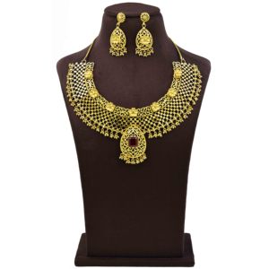 Juego de Joyería Tradicional Turca y Estilo Dubái, Chapado en Oro de 14K, 18K y 24K, Diseño Africano para Novias, Venta al Por Mayor - Product Image 1