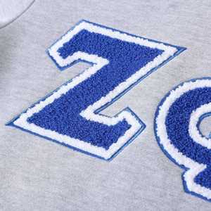Sweat-shirt gris à col rond Zeta Phi Beta, broderie en chenille, vêtements de sororité grecque, pull unisexe en coton de qualité supérieure - Product Image 5