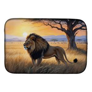 Lions Dawn 14X21 \ "Estera de secado de platos multicolor Almohadilla Absorbente Escurridor de platos para encimera Esteras y almohadillas para encimera de cocina - Product Image 1