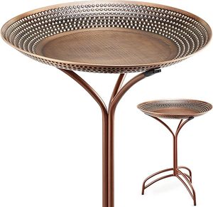 Bebedero para Pájaros de Metal Ecológico y de Lujo con Diseño Elegante para Decoración de Jardín y Patio Trasero, para que los Pájaros beban agua al aire libre - Product Image 1