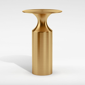Table d'appoint en laiton de style occidental, table basse sur piétement, design minimaliste, meubles de salon, table d'appoint décorative - Product Image 1