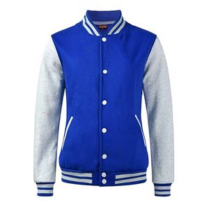 Chaquetas de Béisbol Varsity Personalizadas al por Mayor para Hombre, con Cuello Mandarín, Bordado, de Poliéster/Algodón, para Invierno, con Diseño de Oso Teddy en la Parte Delantera - Product Image 5