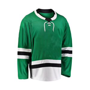 Jersey de Hockey sobre Hielo Verde Personalizado para Hombre, Cuello en V, Manga Larga, Poliéster Sublimado, Transpirable, Corte Regular, Cintura Elástica, Ropa para Adultos - Product Image 6