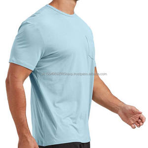 <b>Brown</b> 100% Cotton <b>Men's</b> Knitted Digital Printing O-Neck Slim Fit Breathable Casual <b>T</b>-<b>Shirts</b> with Pocket - Product Image 6