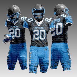 2025 nouveauté uniformes de Football américain personnalisés Tackle Twill Kits de vêtements de sport brodés avec manches courtes meilleur paquet d'affaires - Product Image 1