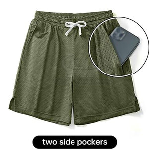 Shorts de sport pour hommes en maille respirante à séchage rapide, taille mi-haute, décontractés, personnalisables en usine – Meilleures ventes - Product Image 5