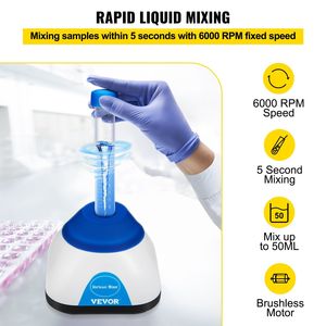 Mini Agitatore Vortex 6000 RPM con Funzione Touch, 50ML, Diametro Orbitale 6mm, Attrezzatura da Laboratorio Scientifico - Product Image 3