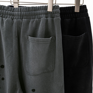 <b>Men's</b> Custom Logo Design Fleece <b>Jogger</b> Pants Mid Waist Elastic Drawstring Casual Breathable Quick Dry Heavyweight 100% Cotton - Product Image 6