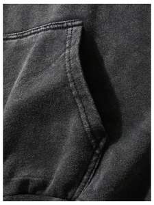 เสื้อฮู้ดดี้ทรงโอเวอร์ไซส์สไตล์สตรีทแวร์สำหรับผู้ชาย ล้างสีแบบแอซิดวอช เนื้อผ้าหนา ใส่สบาย เหมาะสำหรับออกกำลังกาย ทรงบ็อกซี่ แฟชั่นฤดูหนาวสไตล์คนเมือง - Product Image 4