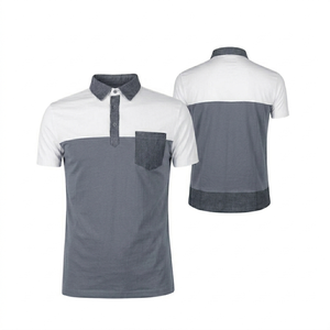 เสื้อโปโลผู้ชายแบบเรียบง่าย สั่งทำได้ ราคาขายส่ง ผ้าฝ้าย 100% ลายปกติ ออกแบบเองได้ - Product Image 1
