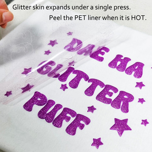 Dae Ha Glitter Puff y Efectos 3D, Diseños Voluminosos Tridimensionales, Rollos de Vinilo Termotransferible Glitter Puff HTV Hechos en Corea - Product Image 2