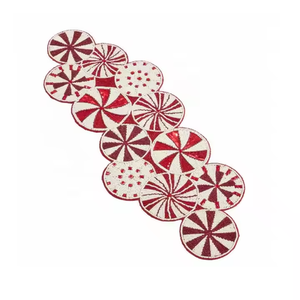 Traditional Glass <b>Bead</b> Cup <b>Coasters</b> with Non-Slip Base Custom Design for Wedding Decor Mats & Pads Product Category - Product Image 5