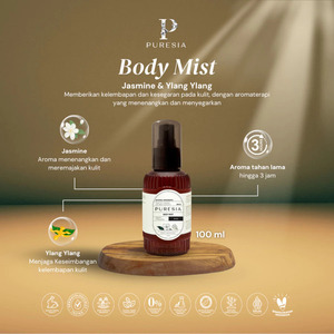 PURESIA Brume pour le corps Jasmin & Ylang Ylang 100ml Parfum longue durée pour adultes Certificat Halal - Product Image 1