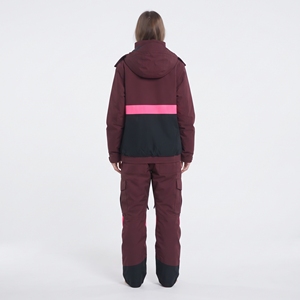 Combinaison de ski d'hiver pour femme, veste à capuche chaude, imperméable et coupe-vent, vêtements de sport de plein air pour la neige - Product Image 3