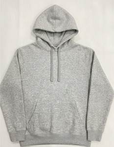 Sudadera Clásica con Capucha Gris Claro, Unisex, de Algodón y Poliéster, Felpa, Informal, Básica, con Logotipo Personalizado, OEM, ODM, Venta al Por Mayor - Product Image 1