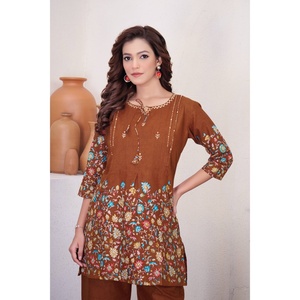 <b>Women's</b> Printed Cotton Two Piece Co-Ord Set for Custom Outfits - Product Image 3