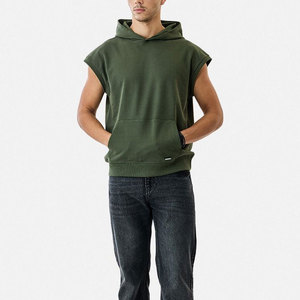 Sweat-shirt à capuche zippé respirant en molleton de coton doux pour garçons et hommes, avec poches, logo personnalisé, idéal pour l'été, vente en gros OEM ODM - Product Image 1