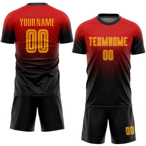 Maillot de football personnalisable respirant à manches courtes pour homme adulte, ensemble uniforme de haute qualité imprimé par impression numérique - Product Image 6