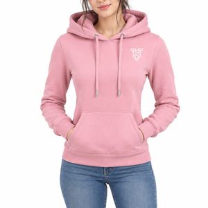 Sudadera con Capucha Rosa Sólida para Mujer, con Bolsillo Delantero, Corte Regular, Felpa de Algodón, Tejido de Punto, Ropa de Invierno - Product Image 1