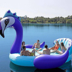 Flotador Inflable de Dragón para Piscina, Alas Azules y Rosas, Vientre Amarillo, de 8 a 13 Años, Juguete Unisex - Product Image 4