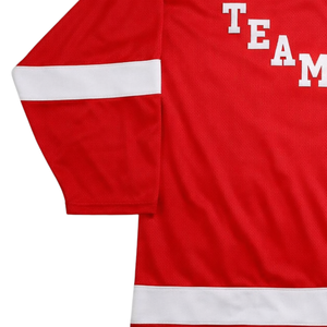 Custom Red Sublimation Ice Hockey Jersey Teamname Pro Hockey Uniform Breathable Mens Athletic Hockey Shirt <b>Elite</b> Performance - Product Image 4