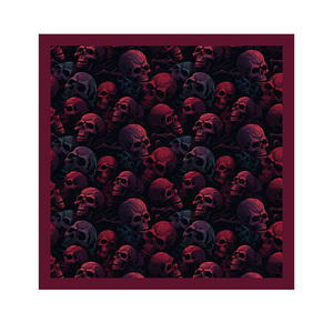 Pañuelo de Cabeza Cuadrado de Seda Satinada con Logotipo Personalizado, Diseño Geométrico de Hojas y Animales - Pañuelos Multifuncionales - Product Image 4