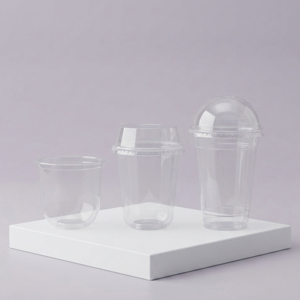 Gobelets en plastique transparent du Vietnam, jetables, PP/PET, 16oz et 22oz, avec couvercles, pour café glacé, jus, smoothies, à emporter - Product Image 1