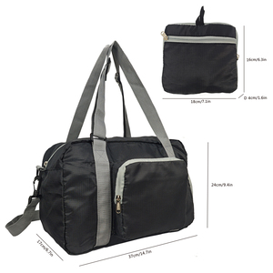 Wholesale Fashion Duffel <b>Bag</b> In Water Resistant Polyester Foldable Large Capacity Zipper Closure Custom Logo Travel - Product Image 4