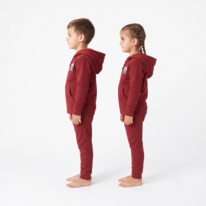 Conjunto deportivo de dos piezas para niños, sudadera con capucha y pantalones deportivos con cremallera, ropa deportiva con logo personalizado, chándal para niños - Product Image 4