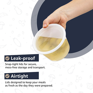 Contenants alimentaires en plastique de 32 oz pour soupes et plats à emporter, avec couvercles hermétiques, transparents, jetables, pour fêtes, design moderne - Product Image 2