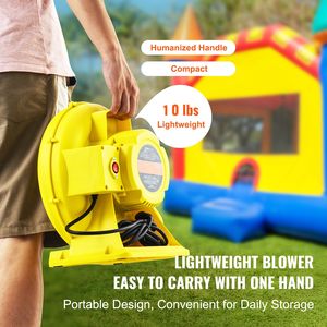 450W 0.6HP Portable Air Blower 1750Pa Commercial Pump Fan for <b>Inflatable</b> Bounce <b>House</b> 21V Voltage OEM Customizable - Product Image 4