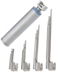 ชุดเครื่องมือส่องกล่องเสียงแบบ LED สแตนเลสสตีล ได้รับการรับรองมาตรฐาน CE พร้อมใบมีดตรง 4 ใบ สำหรับการใส่ท่อช่วยหายใจในโรงพยาบาลและสัตว์ โดย Tegra - Product Image 2