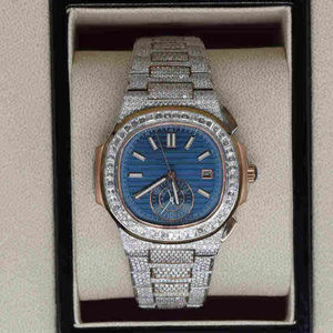 Reloj Inteligente con Diamantes Moissanite de Claridad VVS, Directo de Fábrica, para Hombre y Mujer, Correa de Oro Rosa, Movimiento de Cuarzo, Esfera de Cristal - Product Image 4