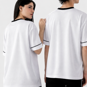 Individueller Sublimationsdruck Herren Übergroßes American Football Trikot Streetwear V-Ausschnitt Kurzarm-Oberteil Anpassbare Nummer Großhandel - Product Image 2