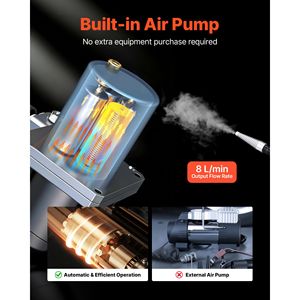 Rilevatore di perdite sotto vuoto EVAP 12V DC e pompa ad aria per camion e veicoli automobilistici, tester diagnostico per tubazioni a doppia modalità - Product Image 5