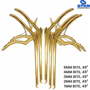 เครื่องมือศัลยกรรมกระดูกคอ Kerrison Cervical Rougers สีทอง ขนาด 1-5 มม. 7 นิ้ว ใช้ซ้ำได้ ฆ่าเชื้อได้ 5 ชิ้น ผลิตจากเหล็กกล้าไร้สนิมเยอรมัน - Product Image 3