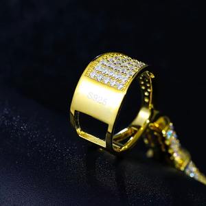 สร้อยคอจี้เงินแท้ 925 สไตล์คลาสสิกเท่ๆ ประดับเพชรโมอิสซาไนต์ VVS1 ขนาดเล็ก สไตล์ฮิปฮอปสำหรับผู้ชาย - Product Image 2