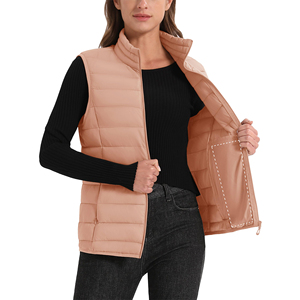 Chaleco Acolchado de Punto con Capucha para Mujer al por Mayor, Cierre de Cremallera, Impermeable, Transpirable, Exterior de Poliéster/Nylon, Personalizable - Product Image 6