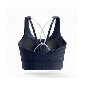 Custom Fashionable Sexy Mesh Design Women Bra Breathable Female Underwear Fitness Seamless Tank High Support Bra - Product Image 3