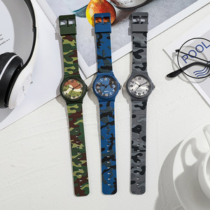 Reloj de Cuarzo para Hombre, Diseño Camuflaje, Simple, de Plástico y Goma, Venta al Por Mayor de Fábrica, Nuevo 2026 - Product Image 3